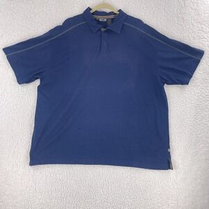 REI UPF 50+ Blue Polo Shirt Mens Short‎ Sleeve Collared Casual Cotton Size XXL